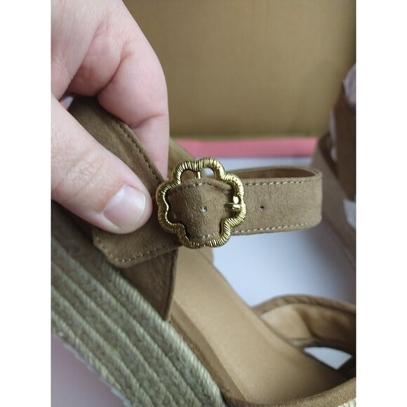 Sam & Libby Women's Corrinne Wedge Sandal, US 11 Corrinne natural toffee strap - Picture 4 of 11